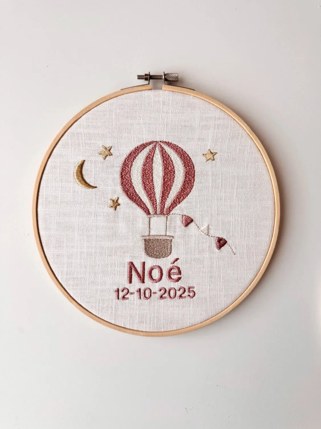 SODA FASHION Luchtballon geboortebordje hout