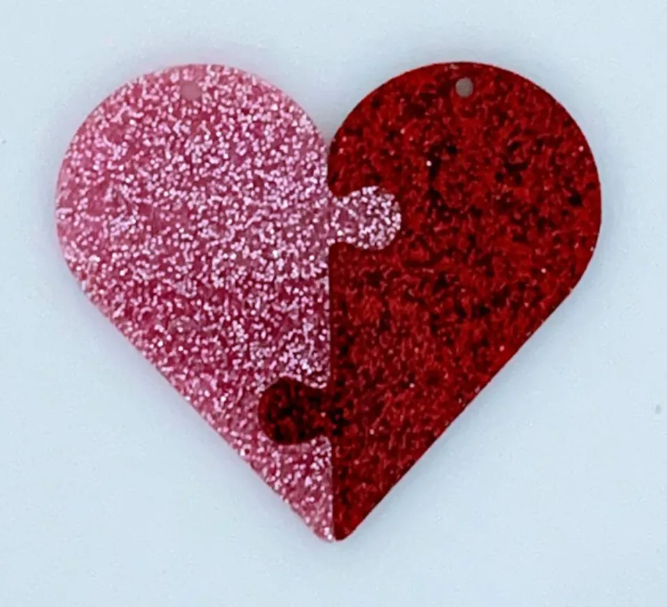 The Mompany BFF Hart bedel rood roze puzzel