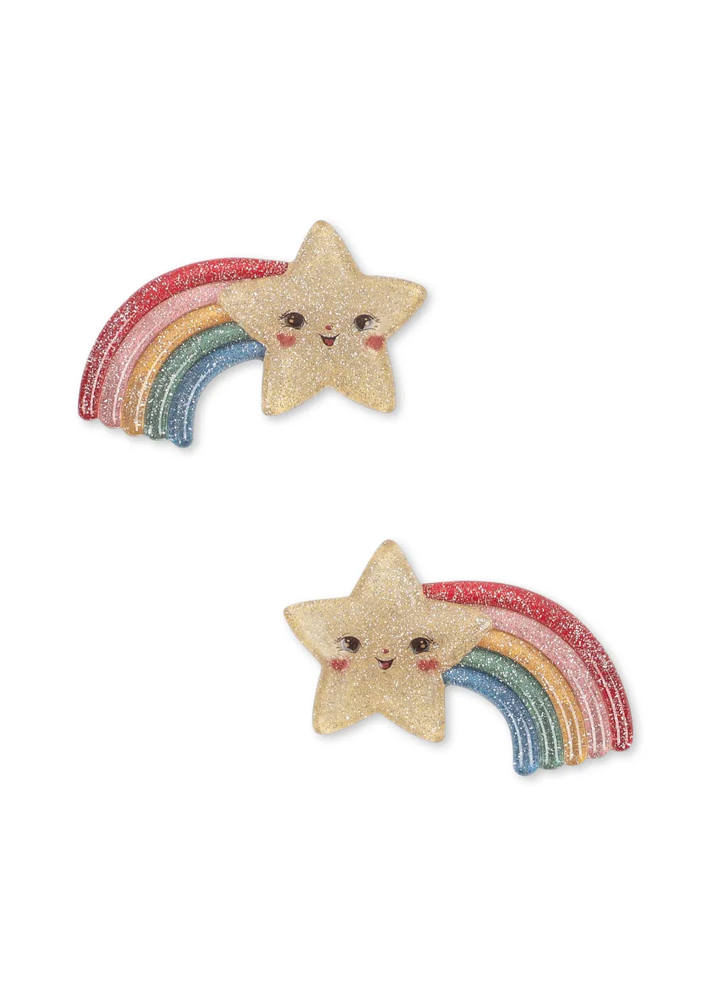 Konges Sløjd haarclips regenboog ster multi 2 stuks