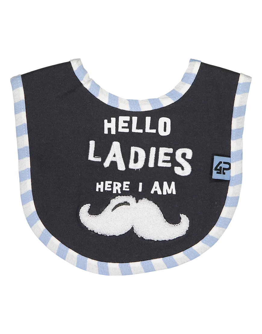 4PRESIDENT Baby Giftset Moustache 5-delig katoen