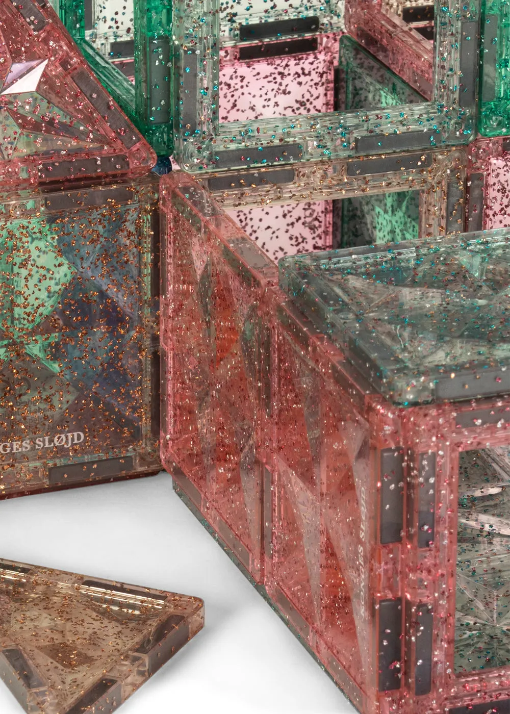Konges Sløjd Piece by Piece bouwset glitter 100 stuks