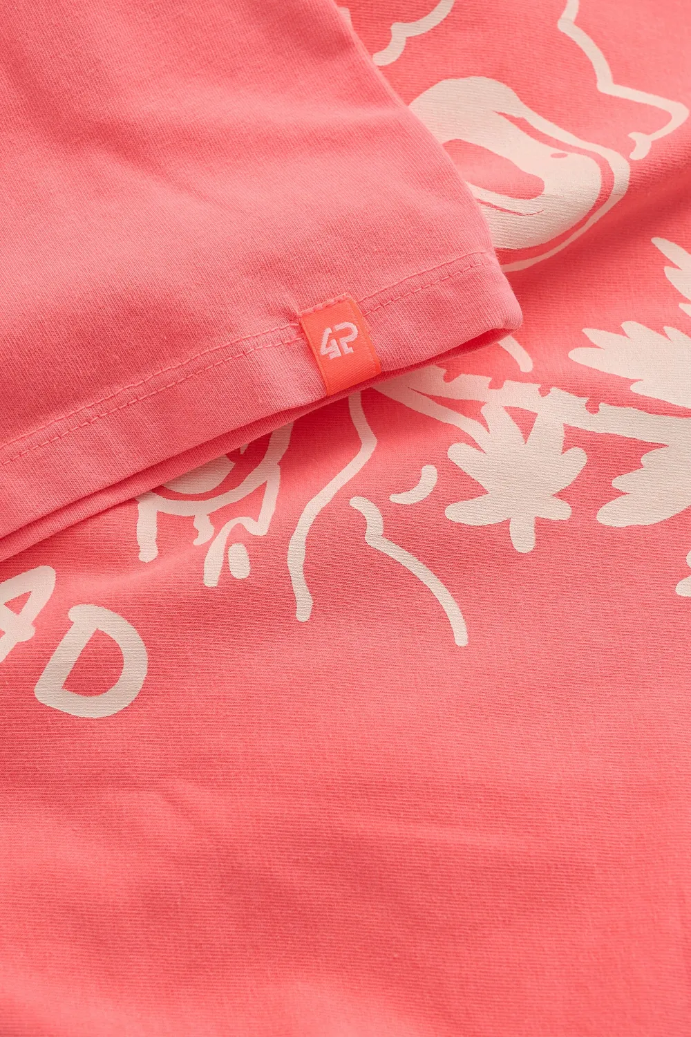 4PRESIDENT Romy t-shirt mid rood fluor katoen