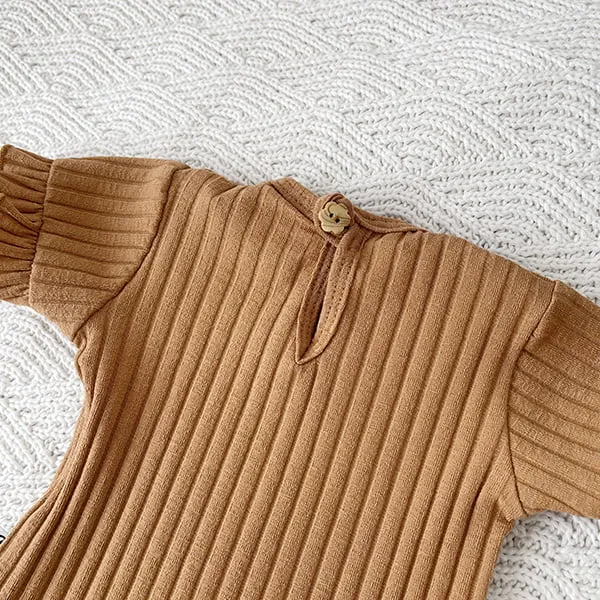 SODA FASHION Special Ruffle Brede Rib broekje camel