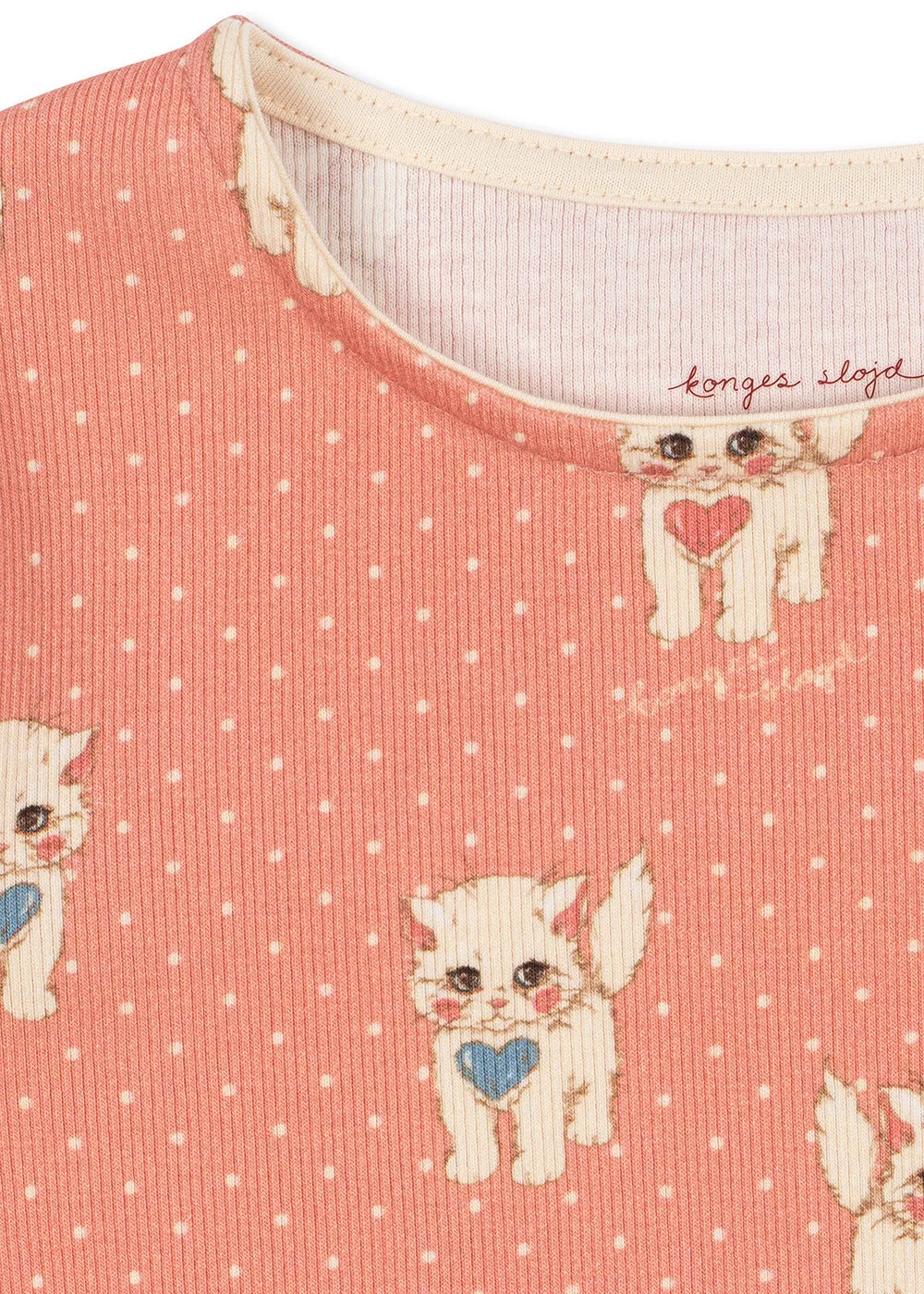 Konges Slöjd Ella longsleeve ciao miao rose biokatoen