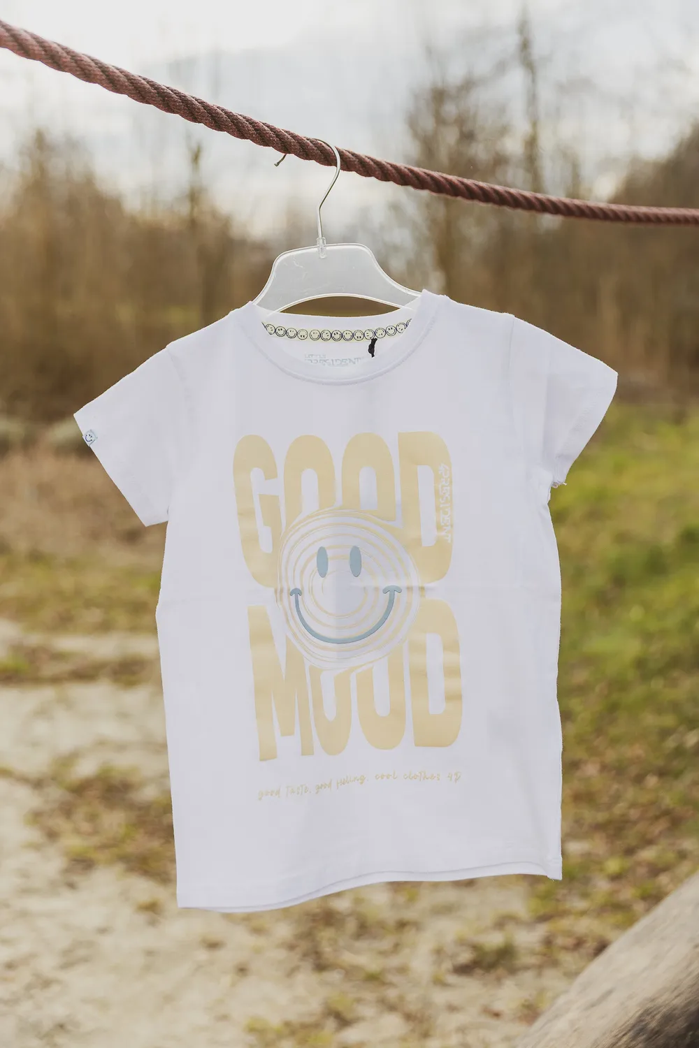 4President Ota T-shirt jongens wit good mood print