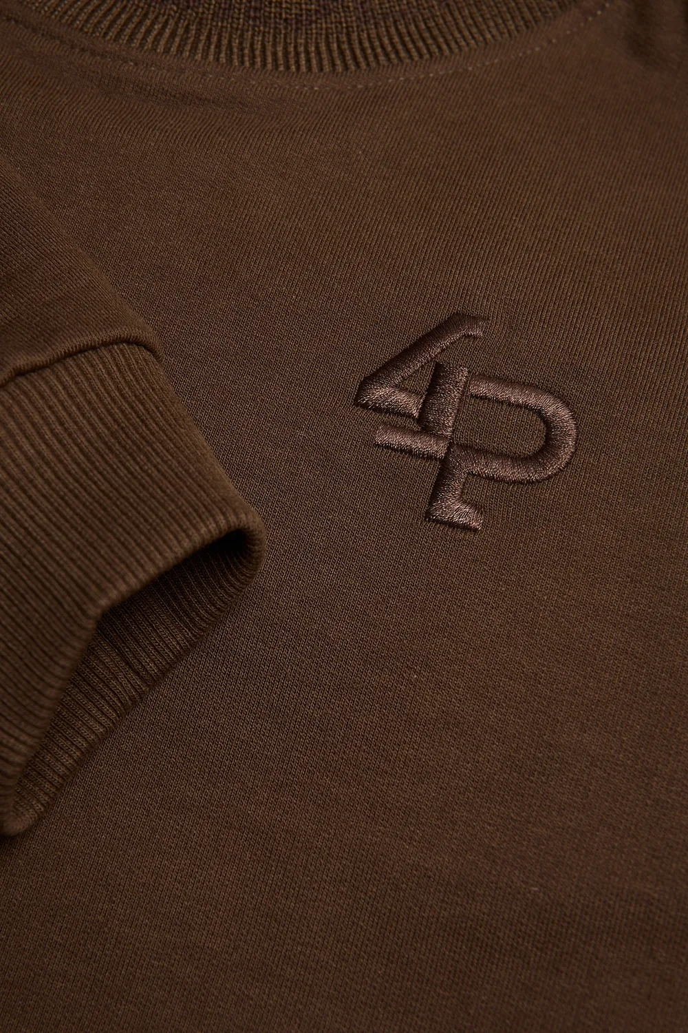 4PRESIDENT Angelo Brown sweater jongens opstaande kraag