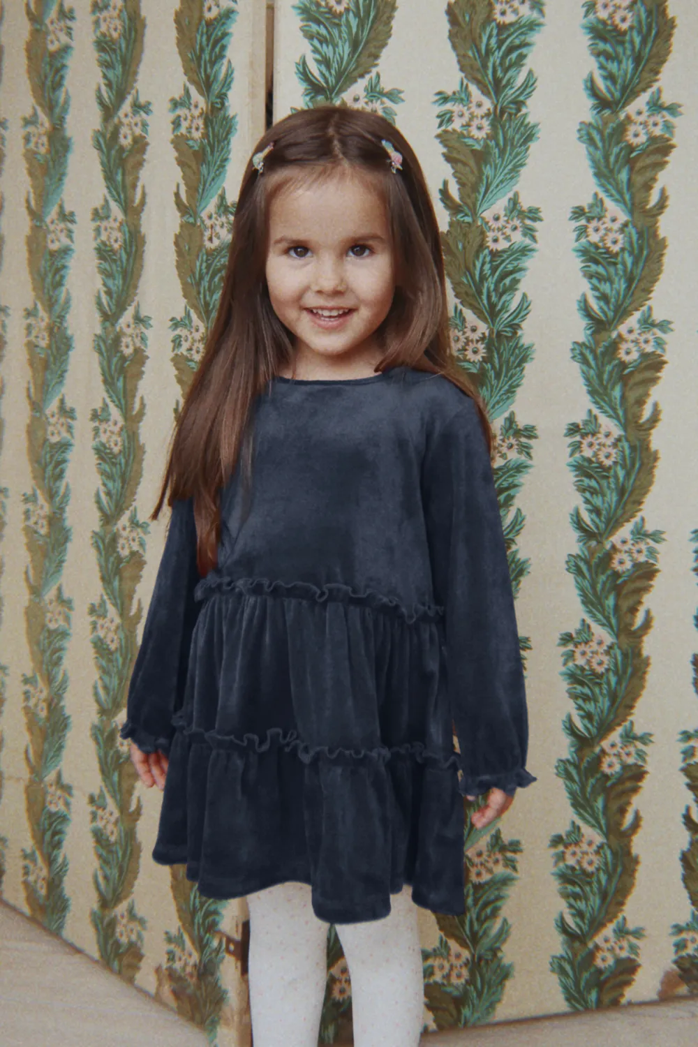 Konges Sløjd Jingle jurk dress blue velours