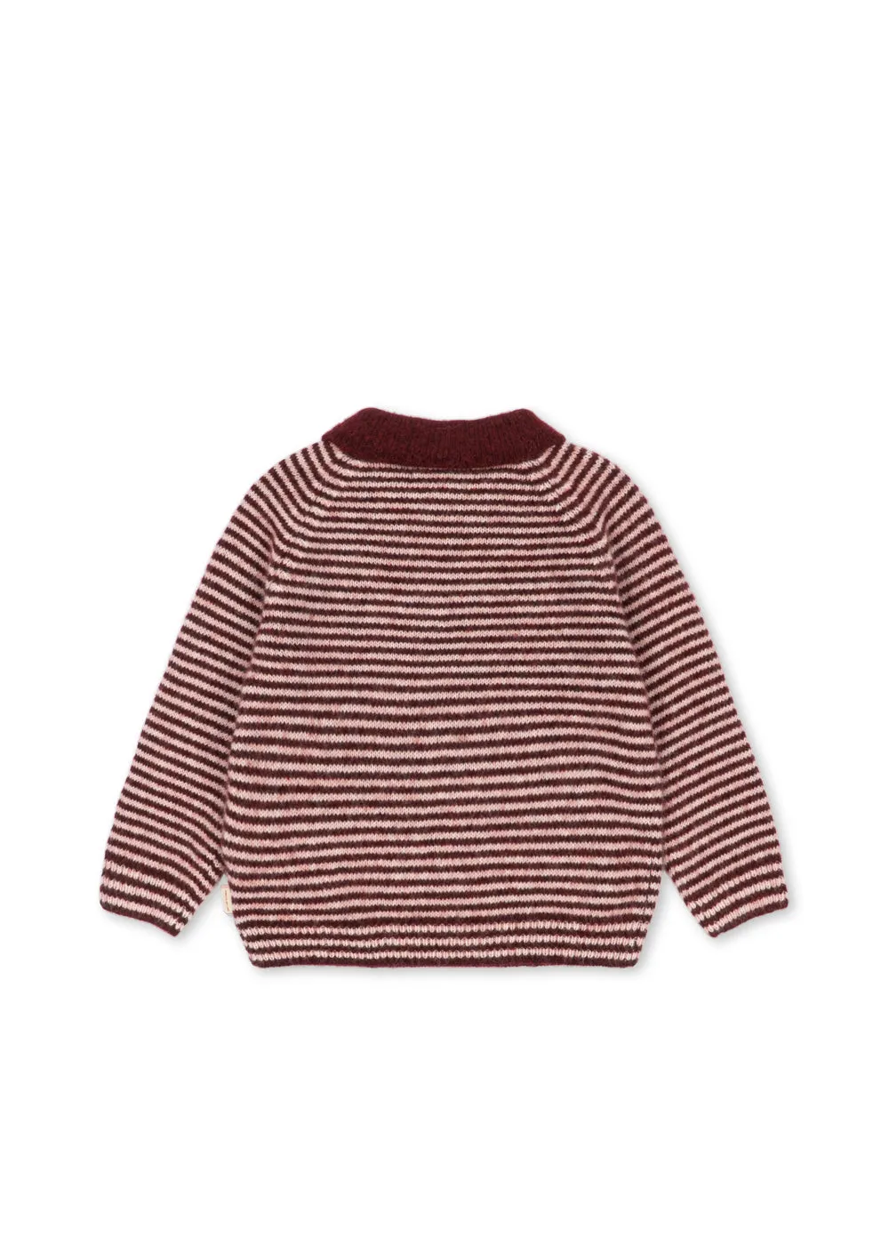 Konges Sløjd Pipo polo trui mahogany stripe lamswol