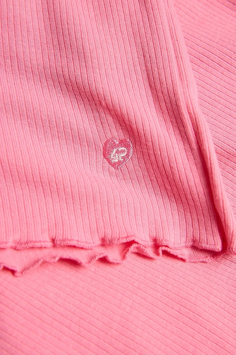 4PRESIDENT Bregje Pink longsleeve meisjes ribstof