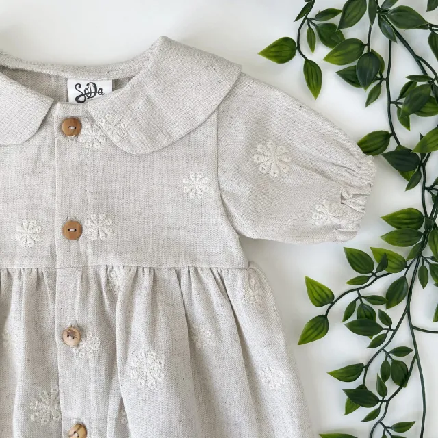 SODA FASHION Jurk Collar babyjurkje biokatoen