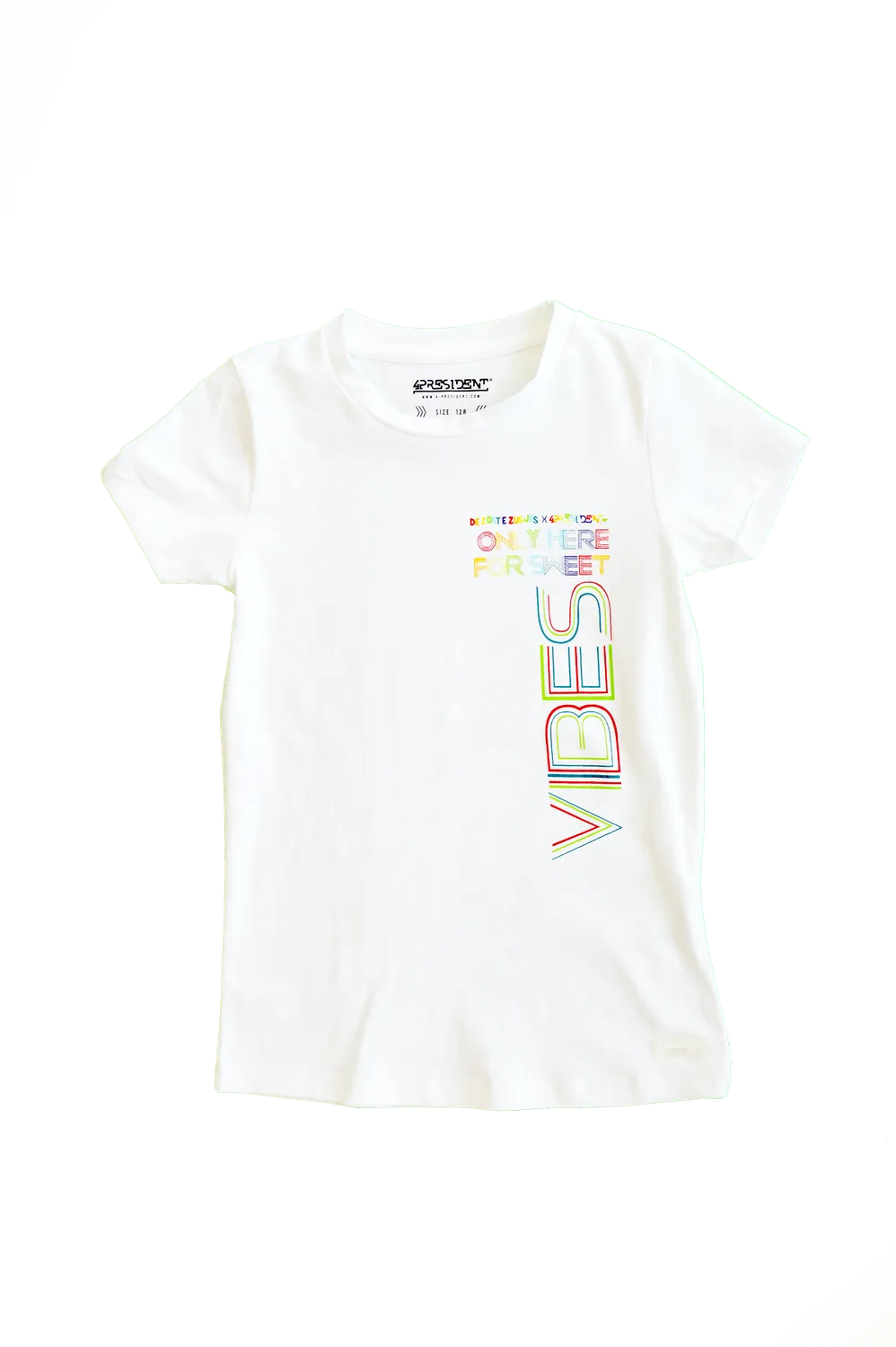 4President Janna T-shirt white katoen meisjes