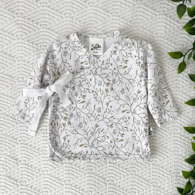 Soda Fashion Flower overslagshirt khaki bloemen