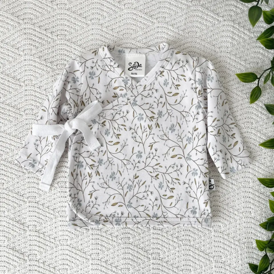 Soda Fashion Flower overslagshirt khaki bloemen
