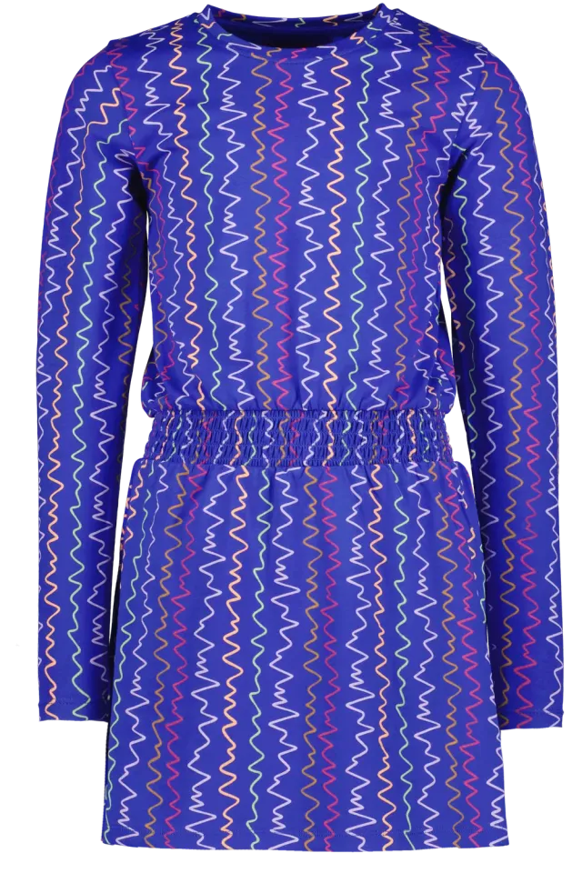 4President Mira Bluing AOP jurk meisjes bloemenprint