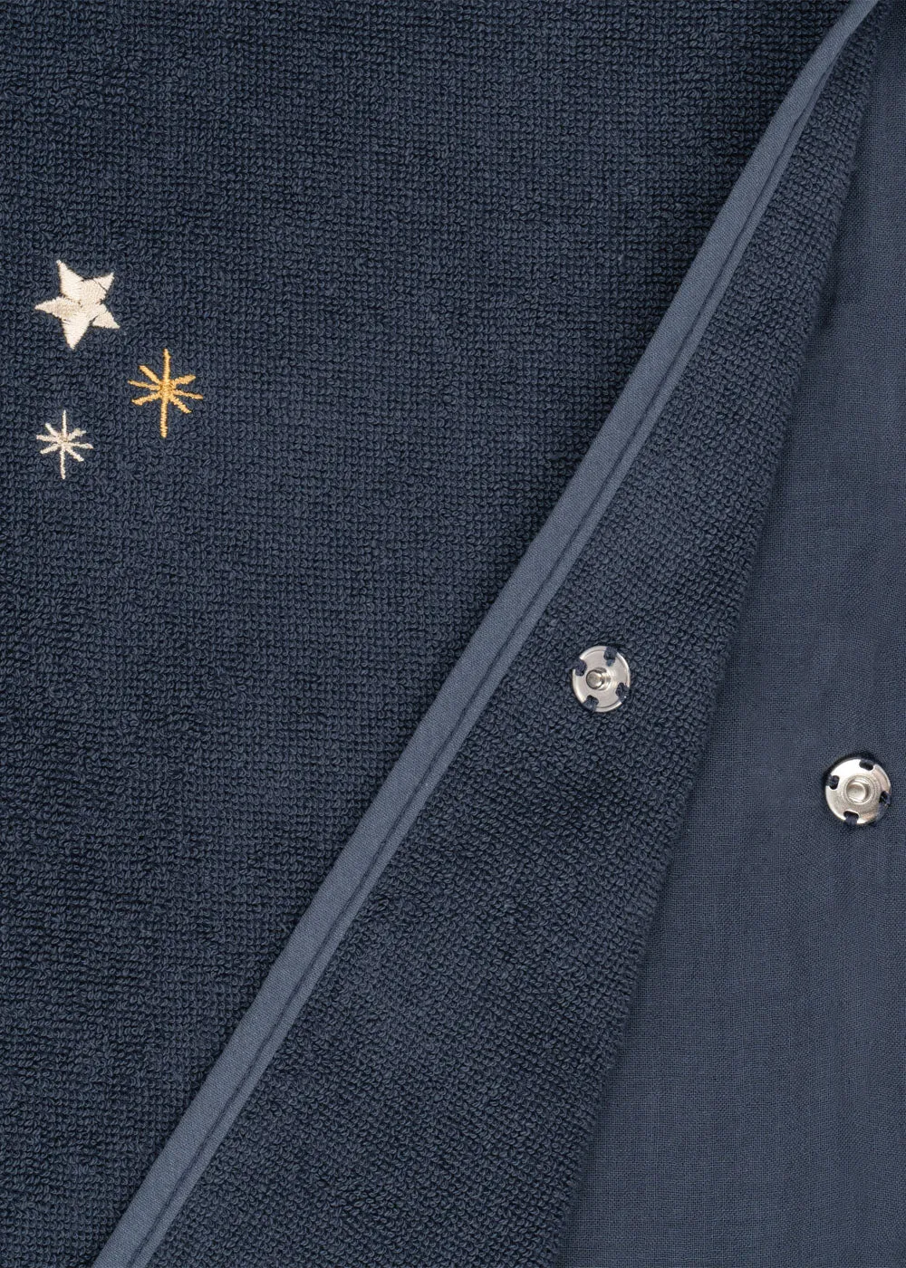 Konges Sløjd Blue Nights poncho badstof biokatoen