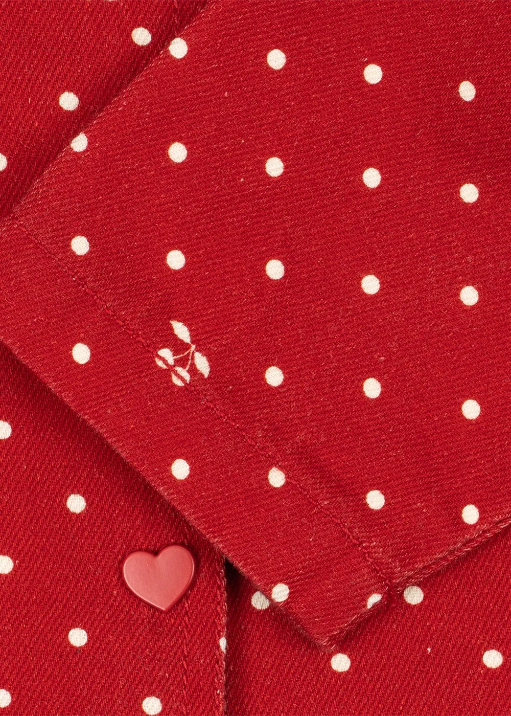 Konges Sløjd Magot Overhemdjas Cherry Dot Derby denim