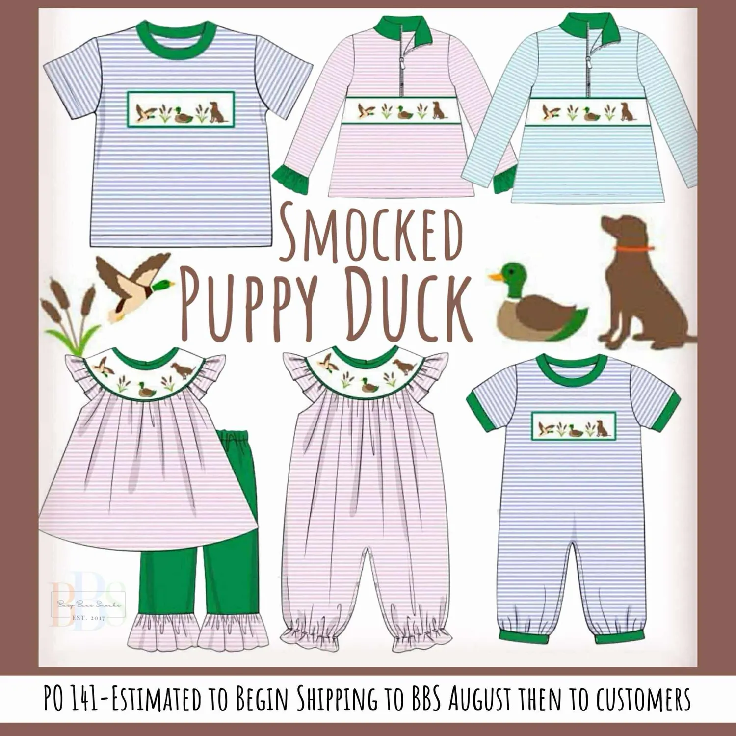 Busy Bee Smocks Puppy Duck trui gebreid 12M herfst