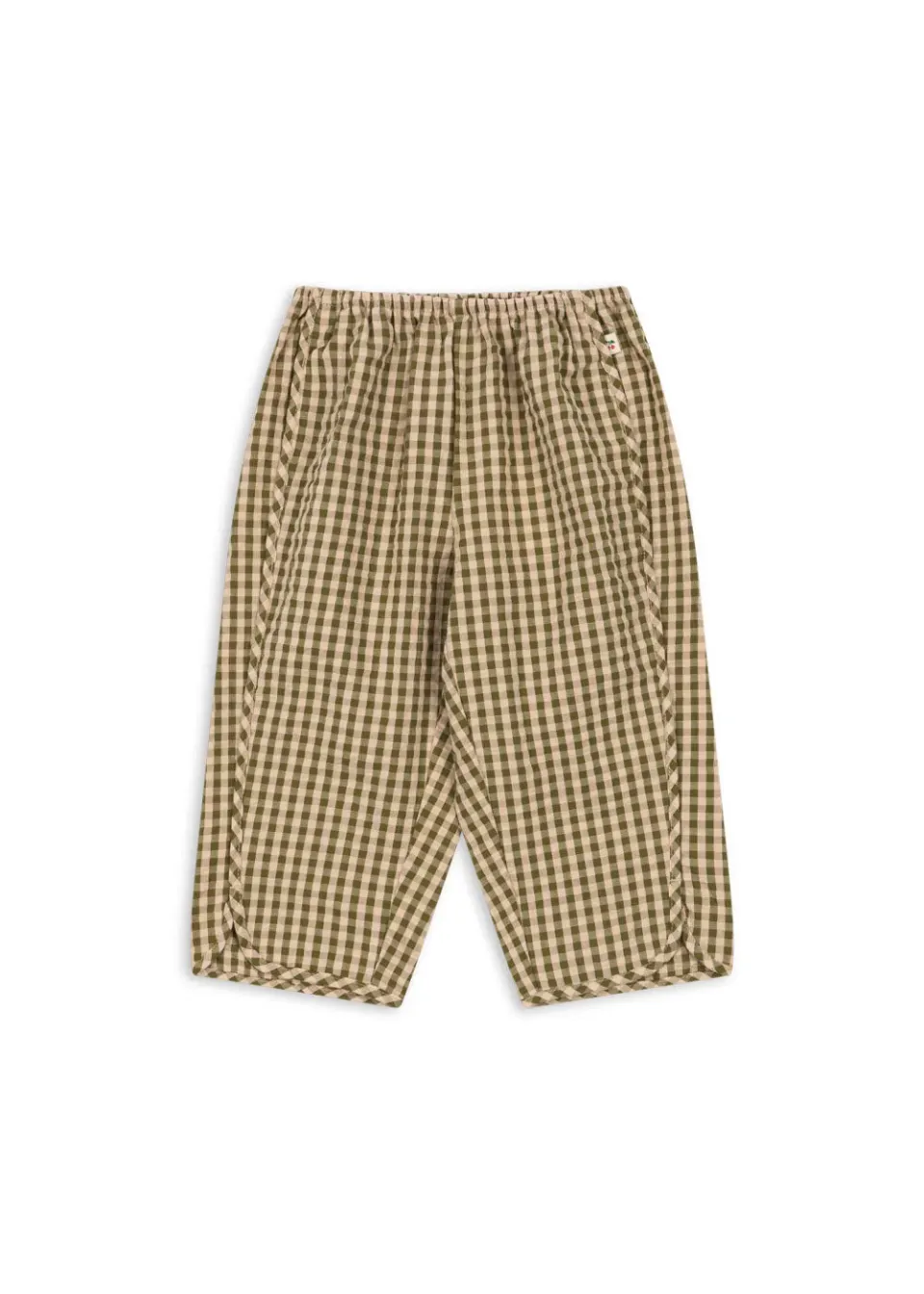 Konges Sløjd Kim broek avocado check biokatoen