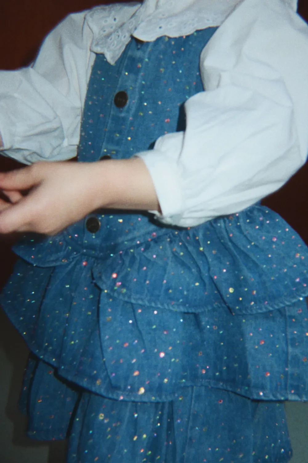 Konges Sløjd Elba jurk denim sparkle glitter