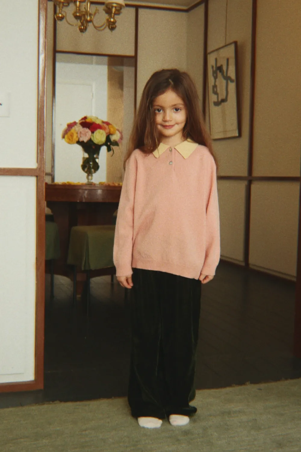 Konges Sløjd Basi Polo trui mellow rose wol