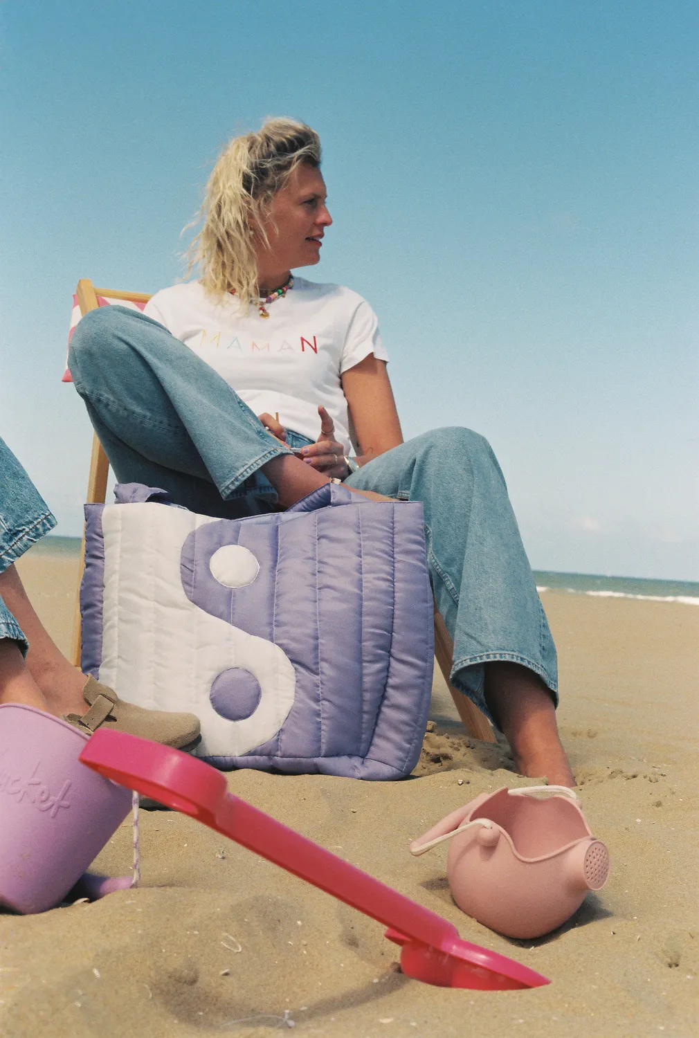 The Mompany Mom Bag YinYang luiertas lila vlekbestendig