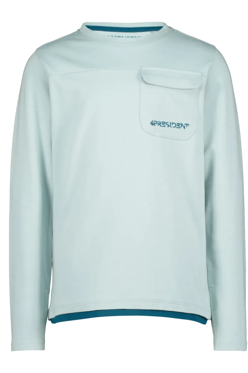 4President Iker Cloud Blue jongens longsleeve borstzak