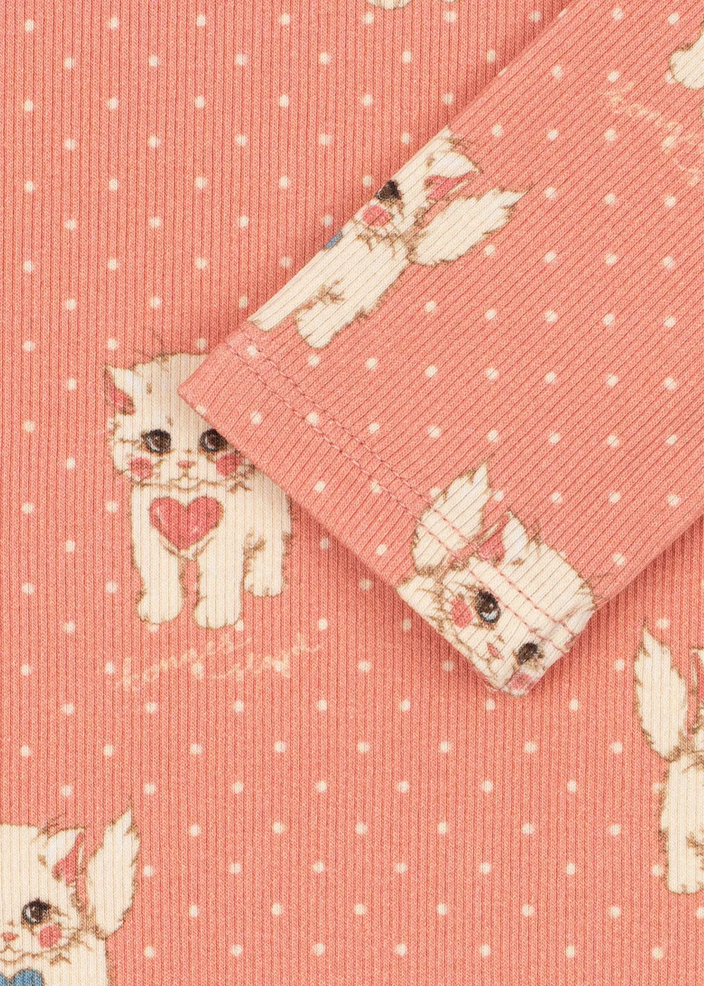 Konges Slöjd Ella longsleeve ciao miao rose biokatoen