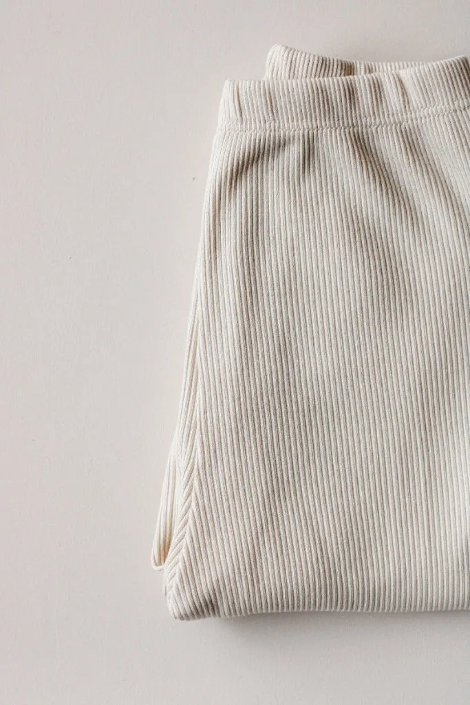 Louloúdi legging ribstof 50/56 naturel comfortabel