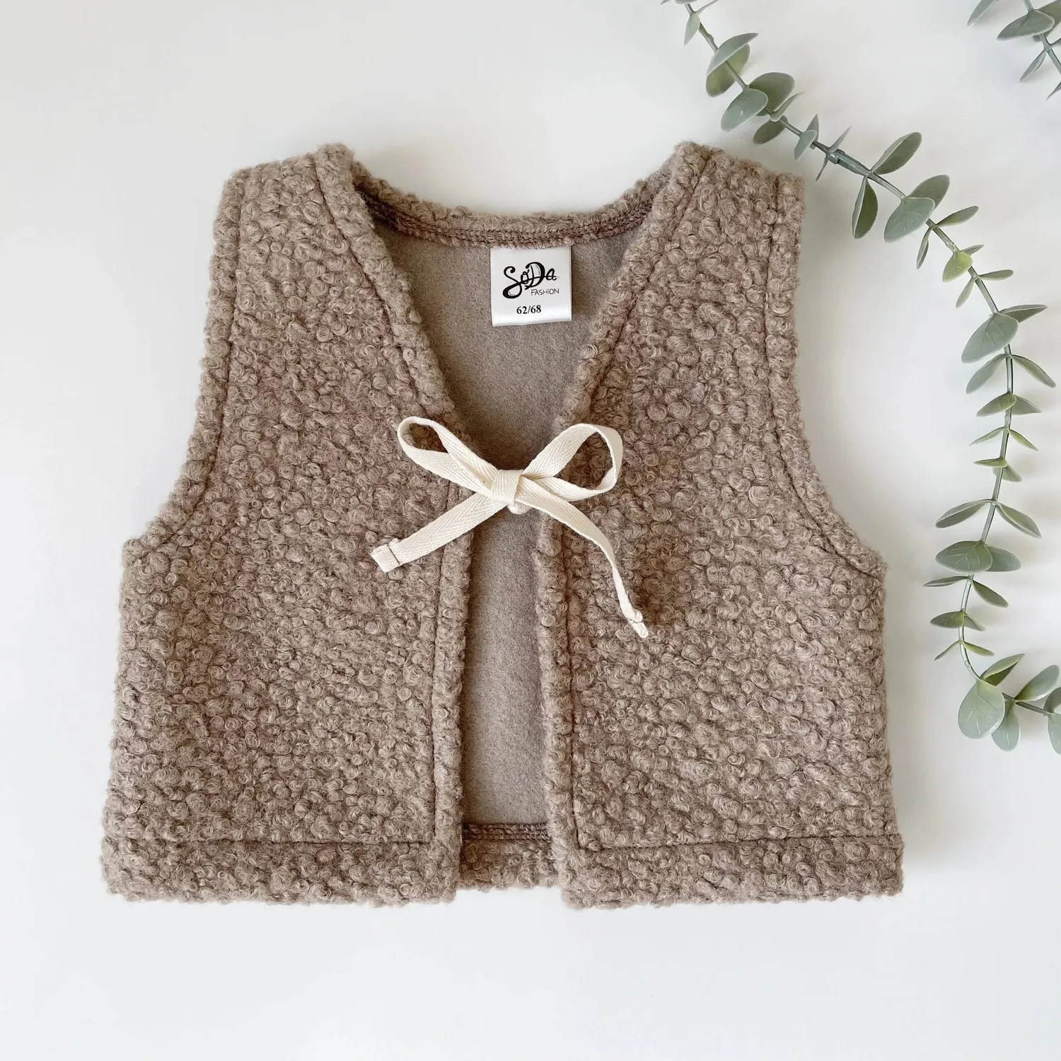 SODA FASHION Boucle Teddy gilet bruin teddy zacht
