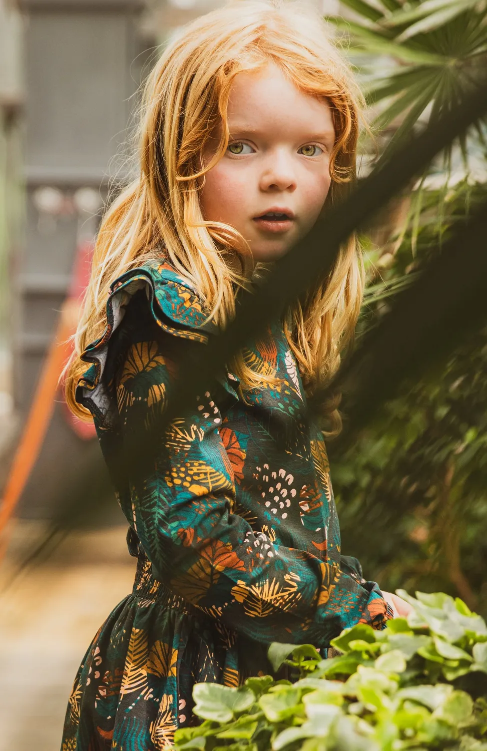 4President Iris Jurk meisjes jungle print katoen ruches