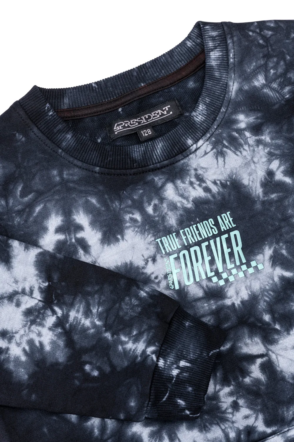 4President Aras Black jongens sweater tie-dye