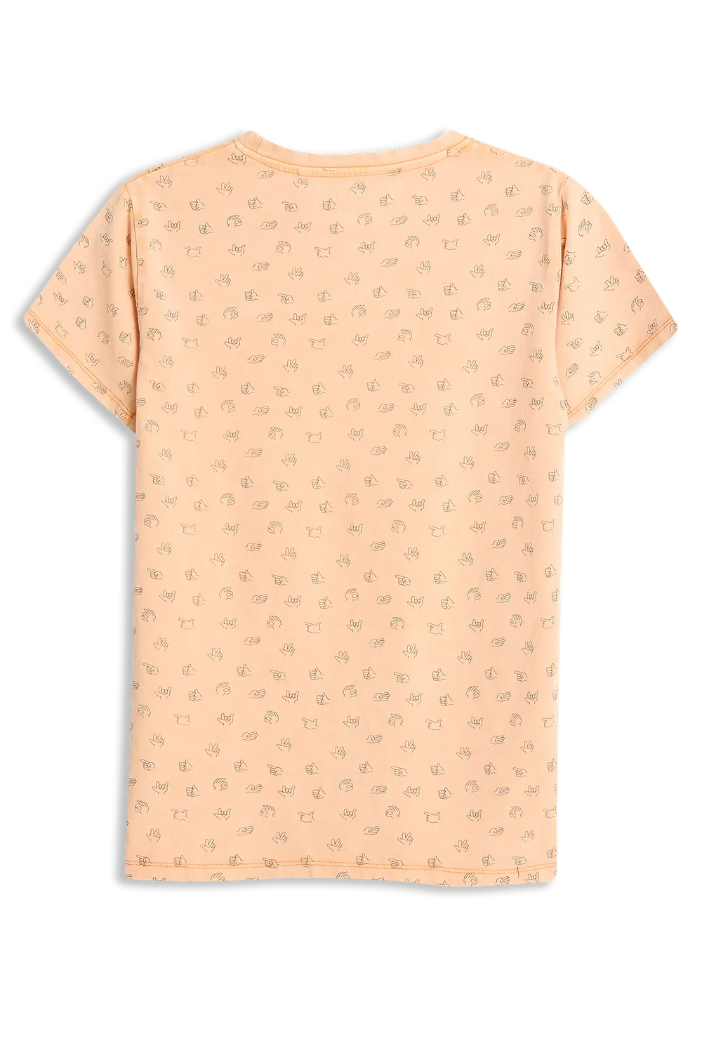 4PRESIDENT Olle Orange T-shirt acid wash surf