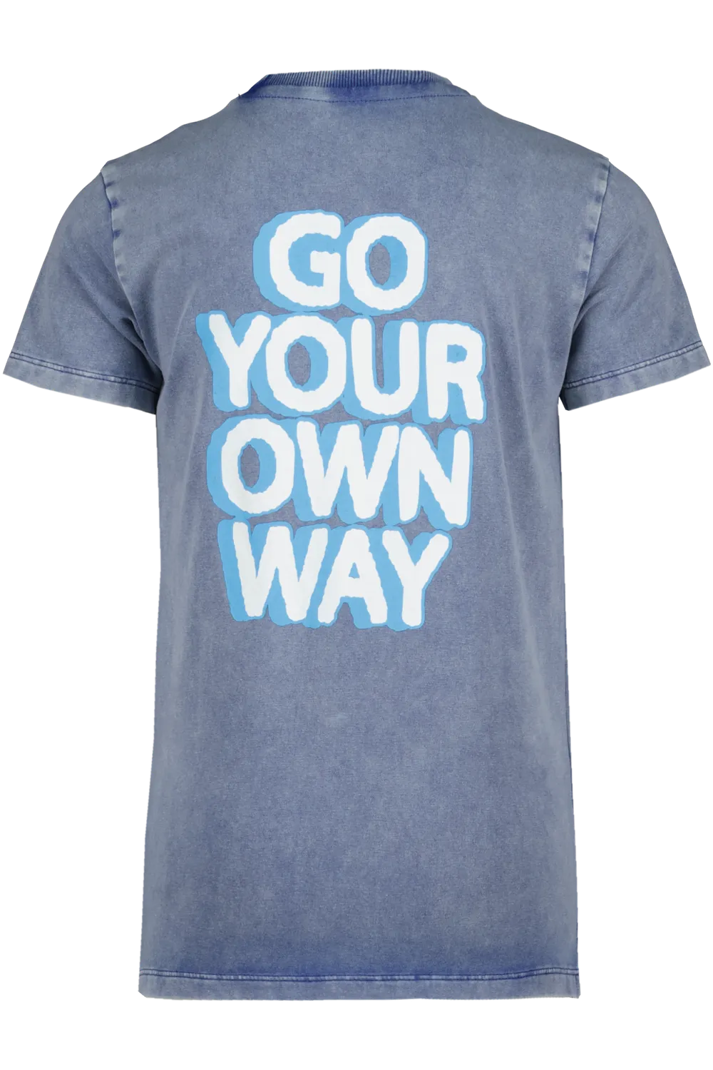 4President Thomas t-shirt jongens blauw acid wash