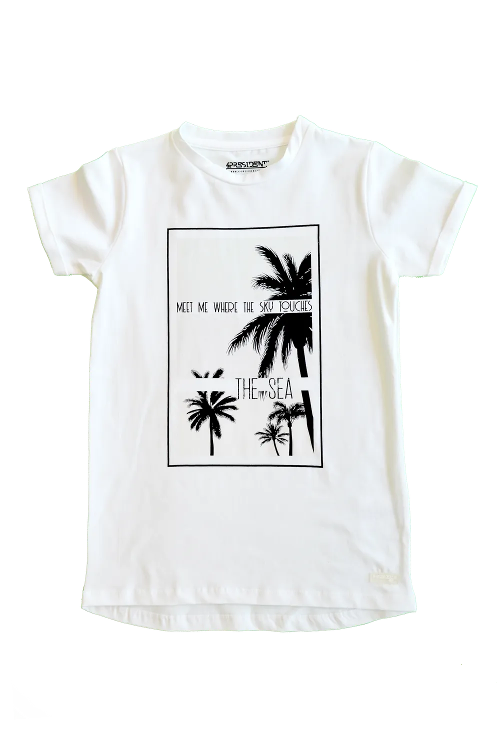 4PRESIDENT Sterling T-shirt wit elastisch katoen