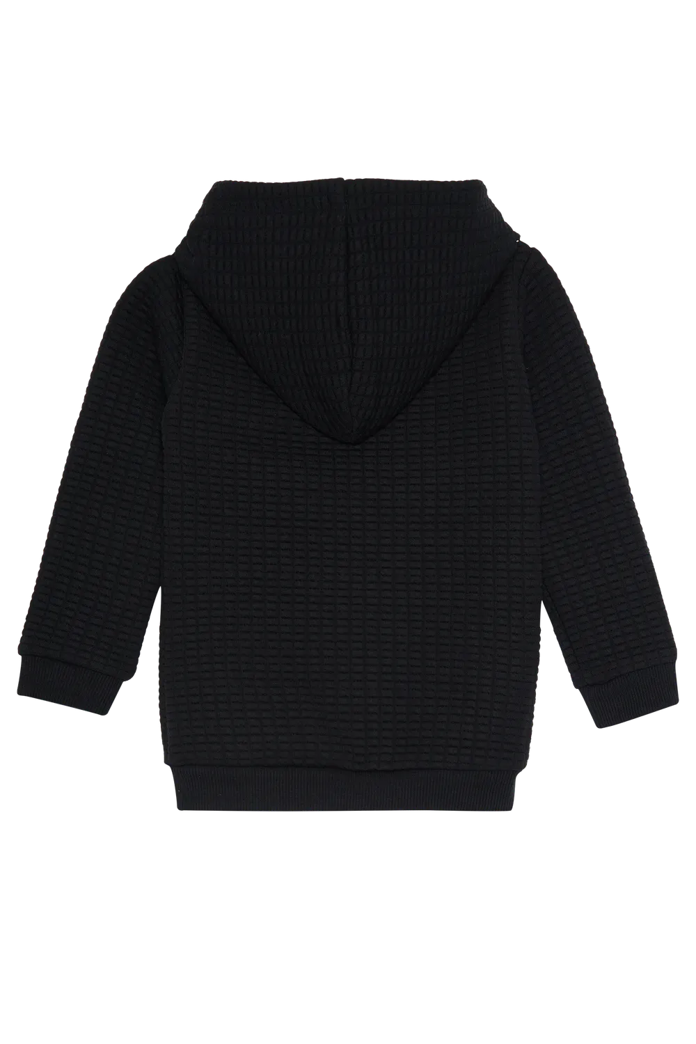 4PRESIDENT Bart hoodie black met rits wafelstof