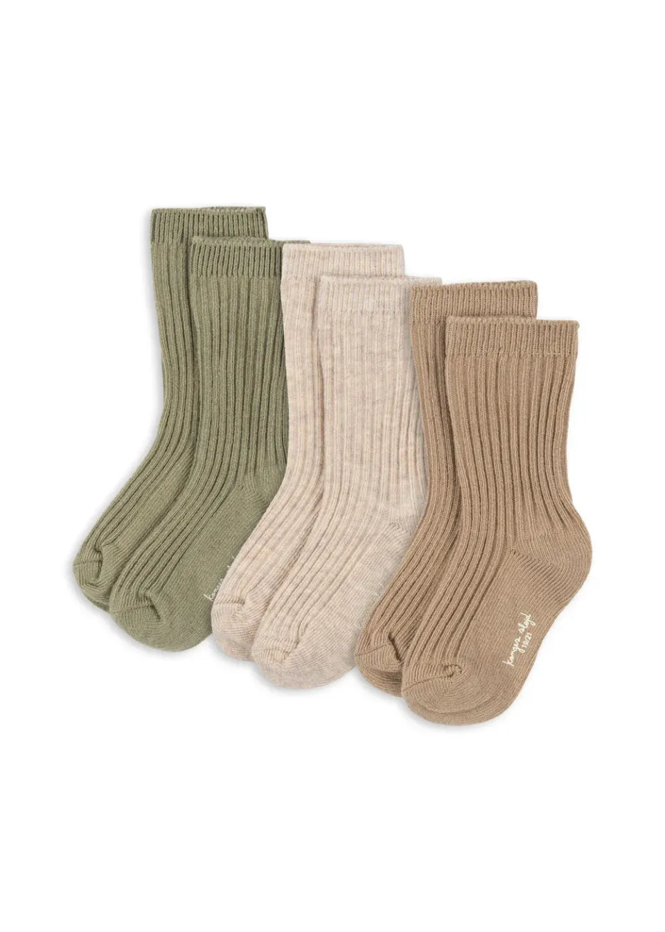 Konges Sløjd 3 pack sokken mix pack rib biokatoen