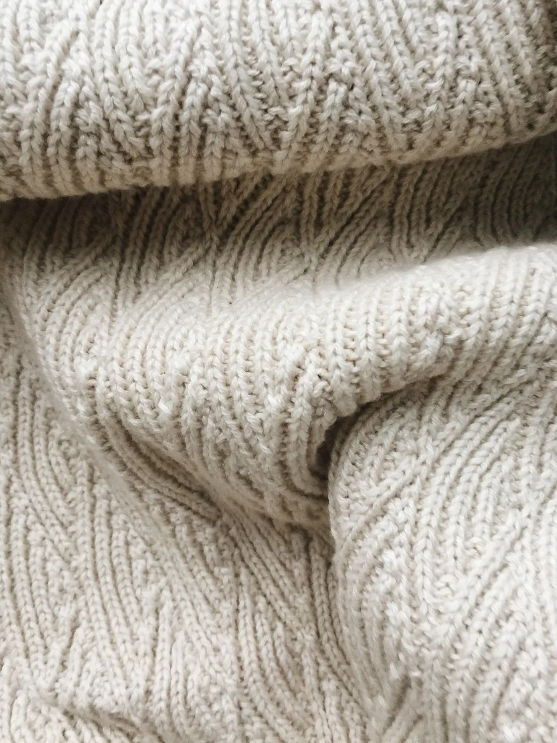 Konges Sløjd Deken Ajourtricot Off White 90x70 biokatoen
