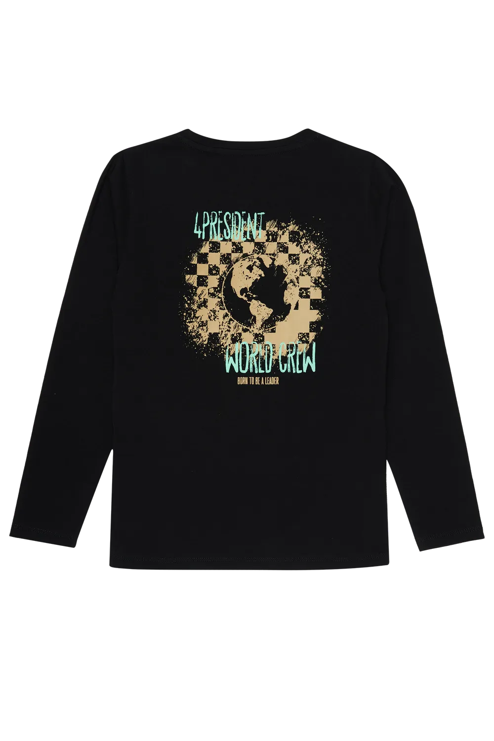 4President Armin Black longsleeve katoen jongens