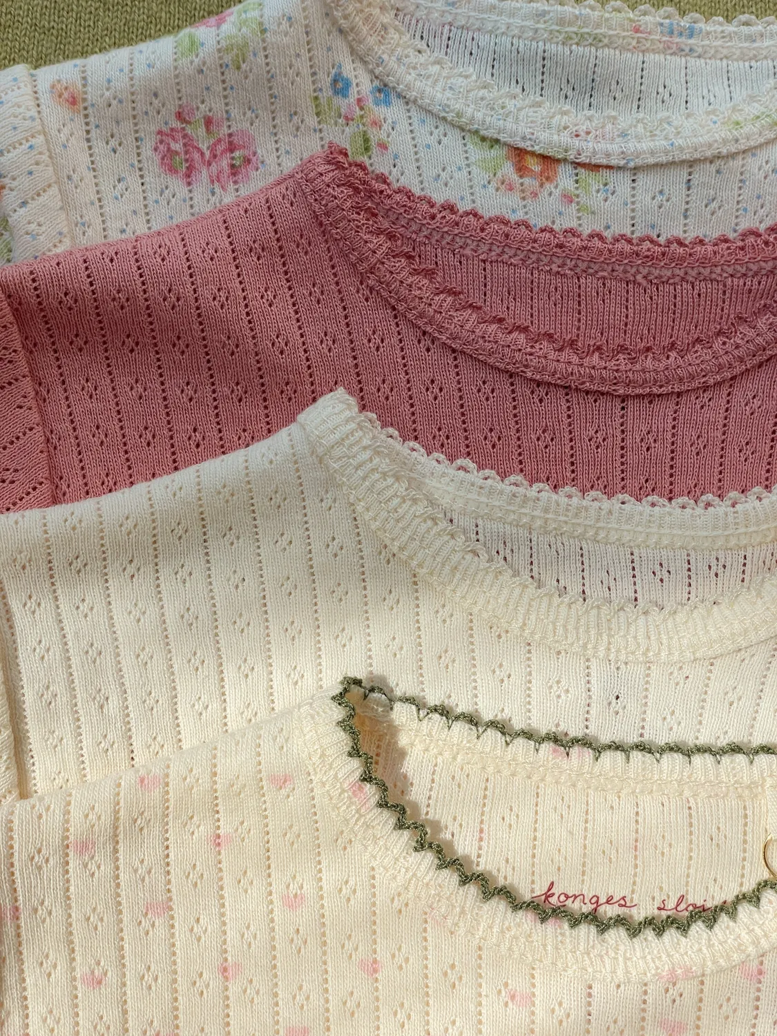 Konges Sløjd Minnie Romper korte mouw antique white ajour