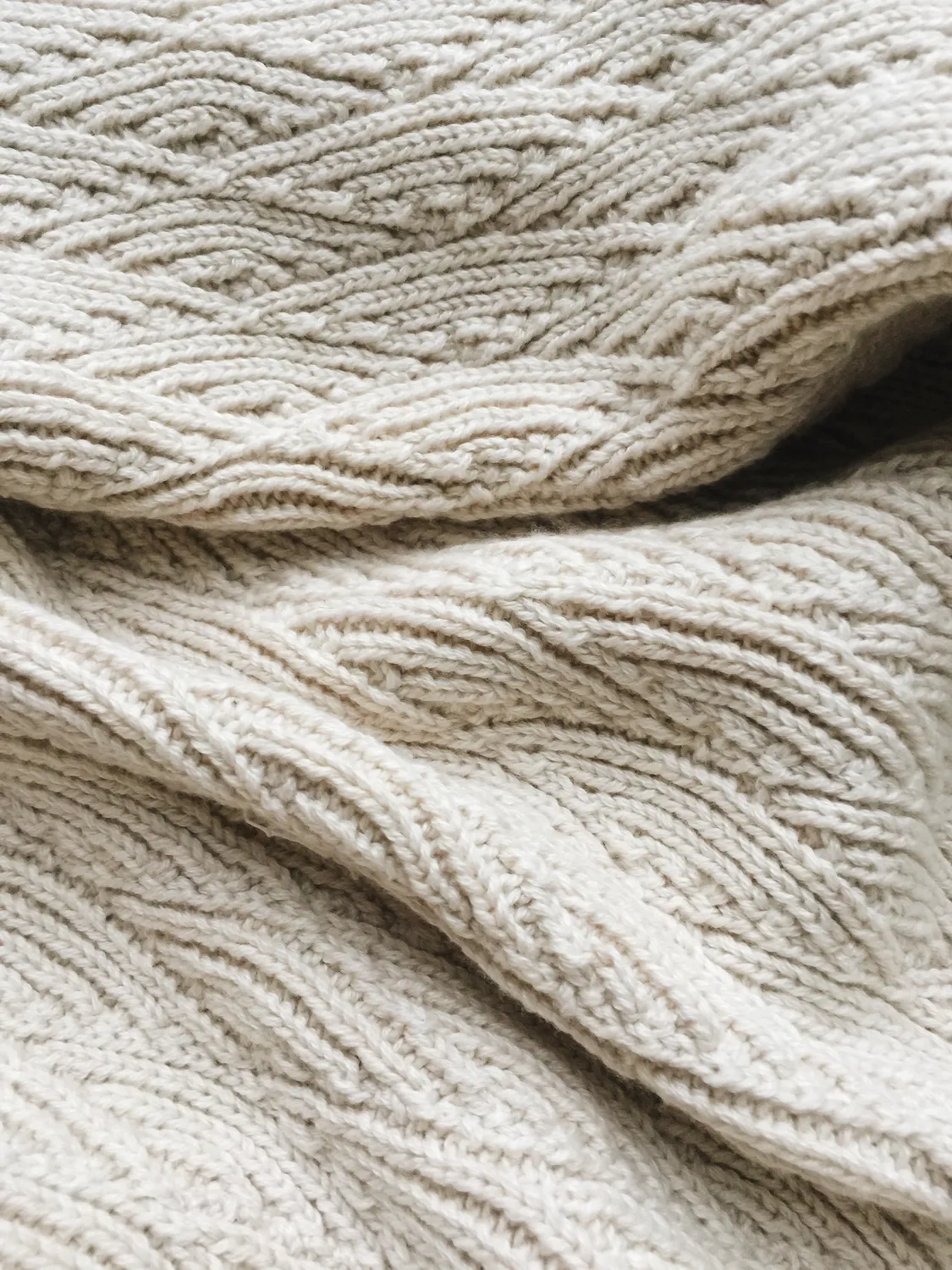 Konges Sløjd Deken Ajourtricot Off White 90x70 biokatoen
