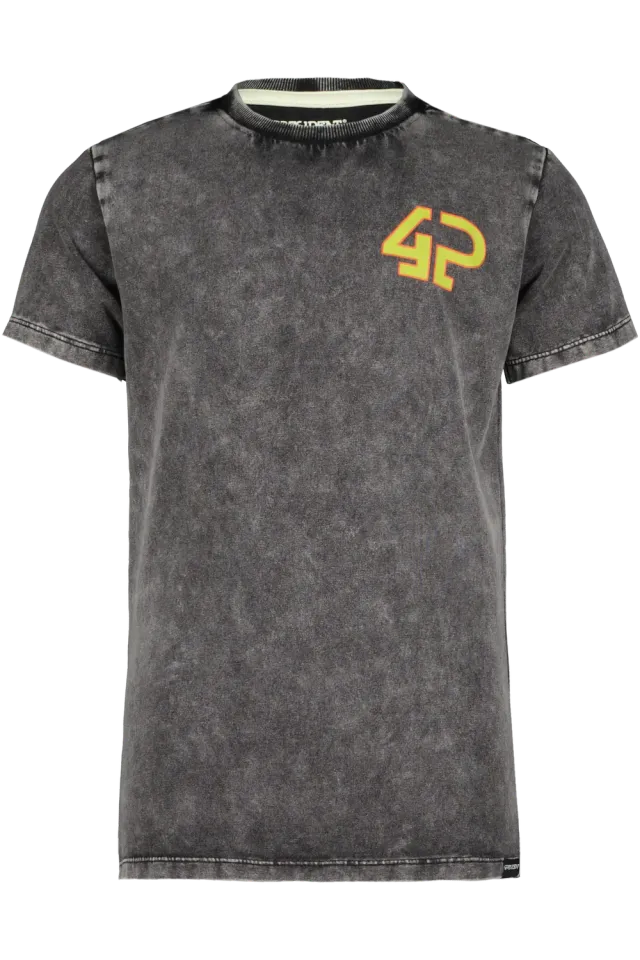4PRESIDENT Thomas T-shirt jongens Black acid wash