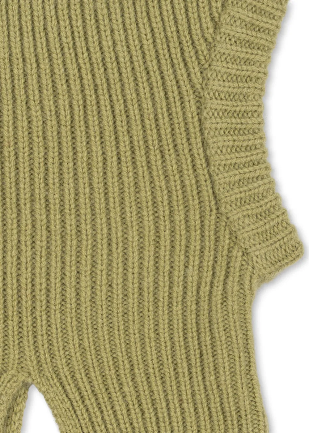 Konges Sløjd Basil bivakmuts pale olive green wol