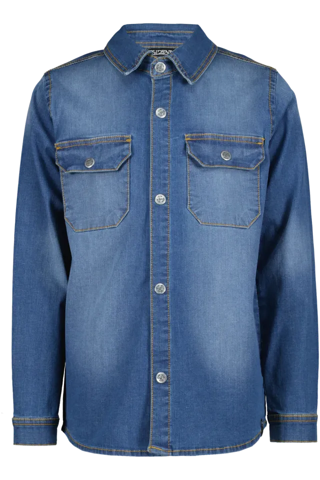 4President Hano Mid Blue overhemd jongens denim