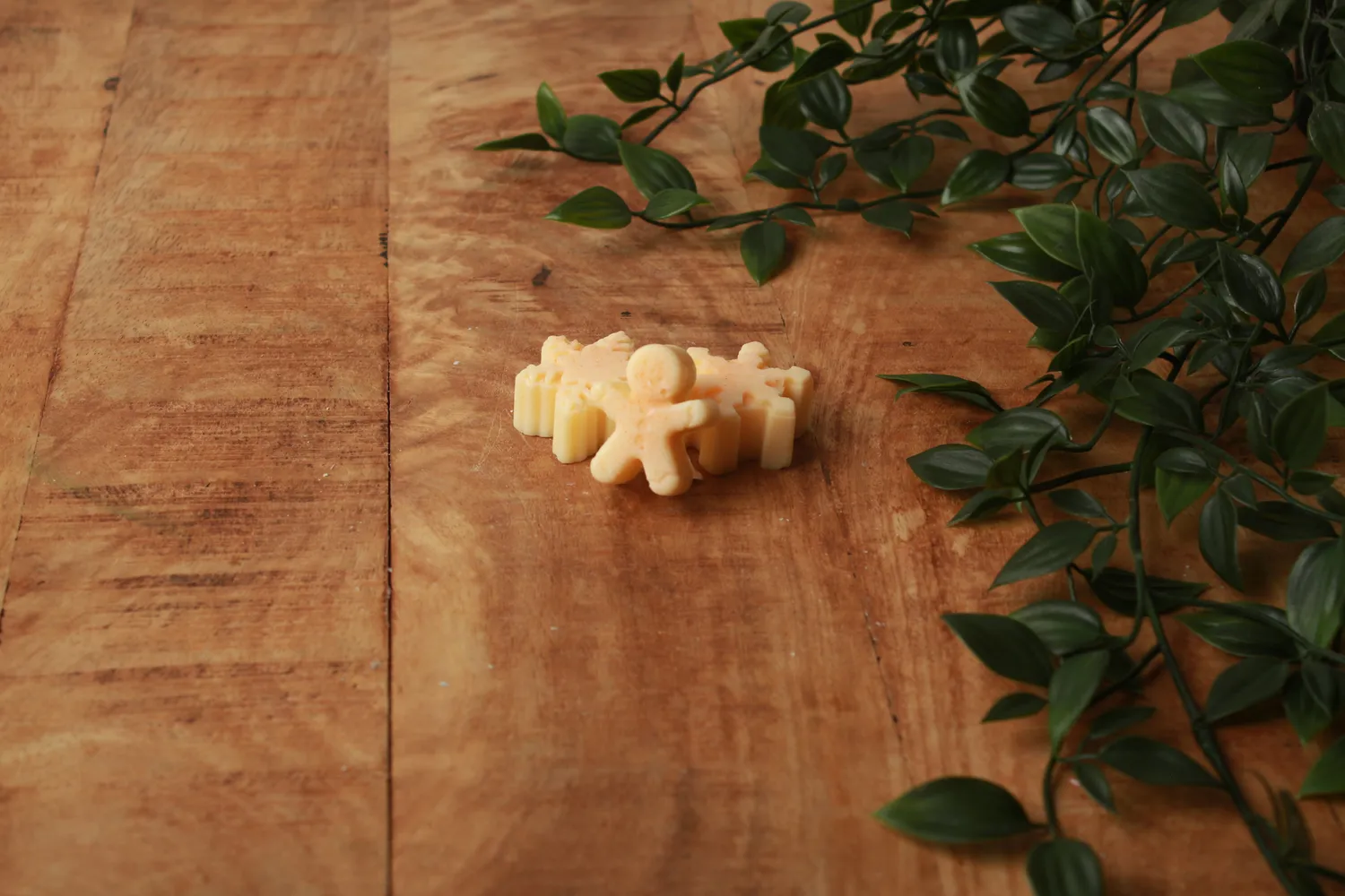 Een presentje Gingerbreadman waxmelt frislinnen blauw sojawas