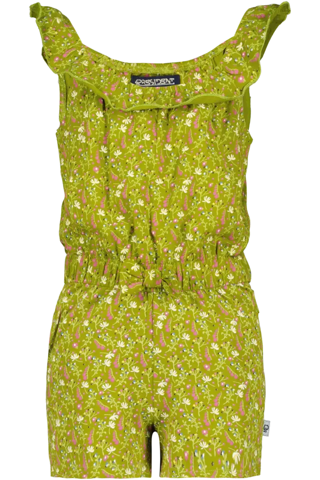 4President Lux AOP playsuit groen bloemenprint