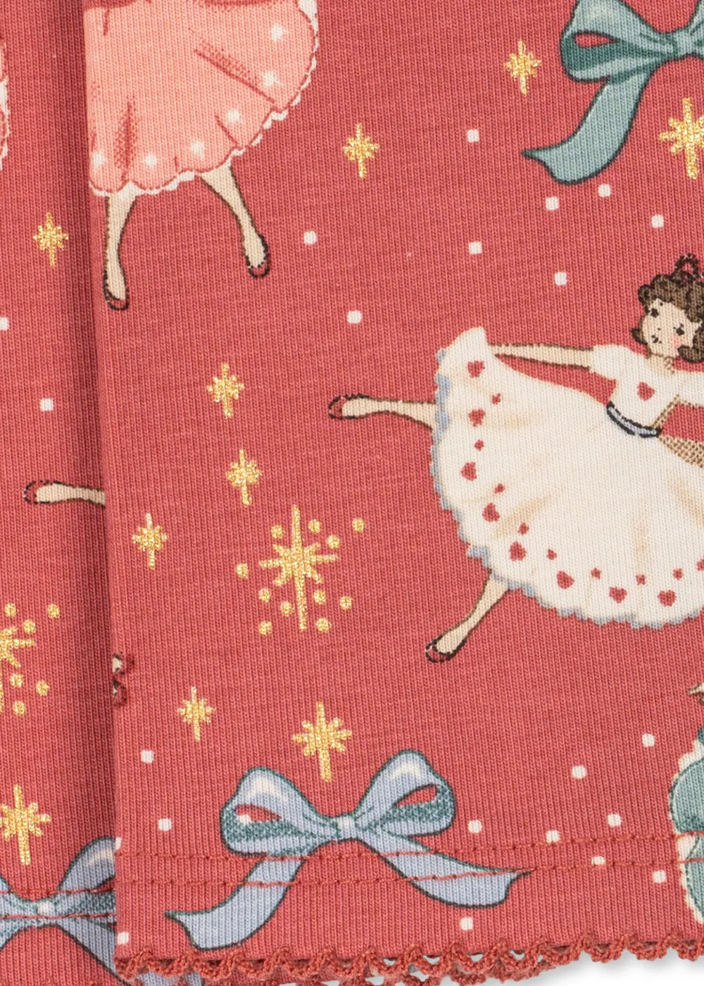 Konges Sløjd Basic Romper Broek Set Bow Ballerina Biokatoen
