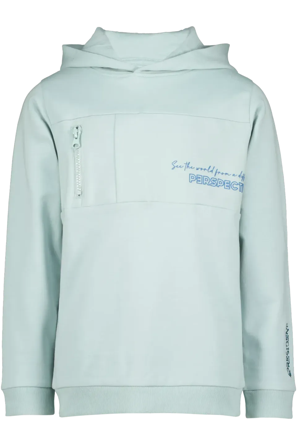 4PRESIDENT Iddo Hoodie Cloud Blue katoen met ritszak