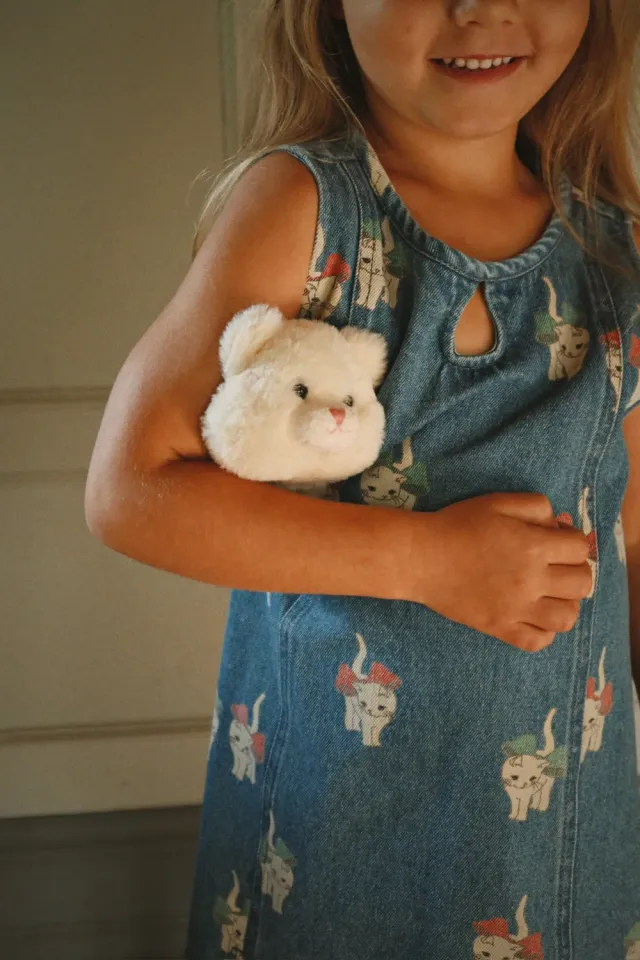 Konges Sløjd Flip teddy knuffel beige omkeerbaar