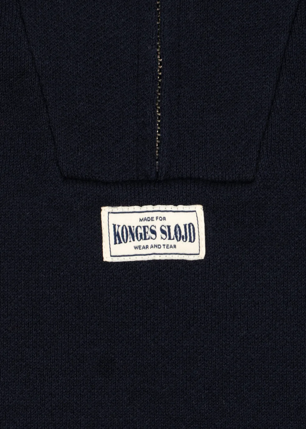 Konges Sløjd Mano trui total eclipse half-zip katoen