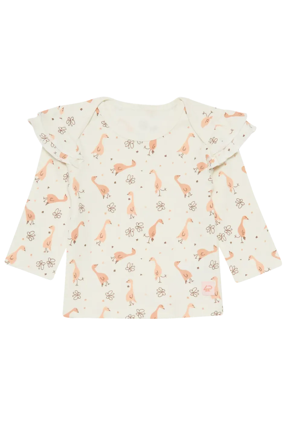 4PRESIDENT Ziva White longsleeve wit katoen